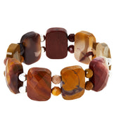 Jay King Multicolor Mookaite Bead Stretch Bracelet, 7" to 7-1/2"